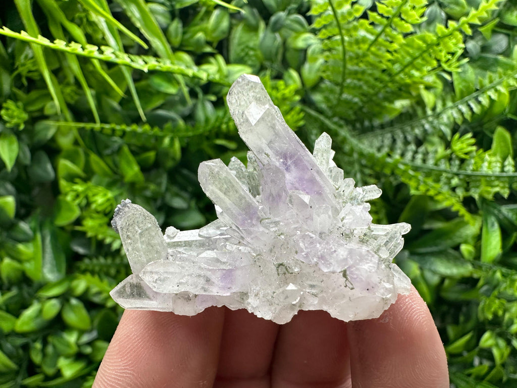 Amethyst Quartz with Calcite and Chlorite, Rare Mineral Specimen