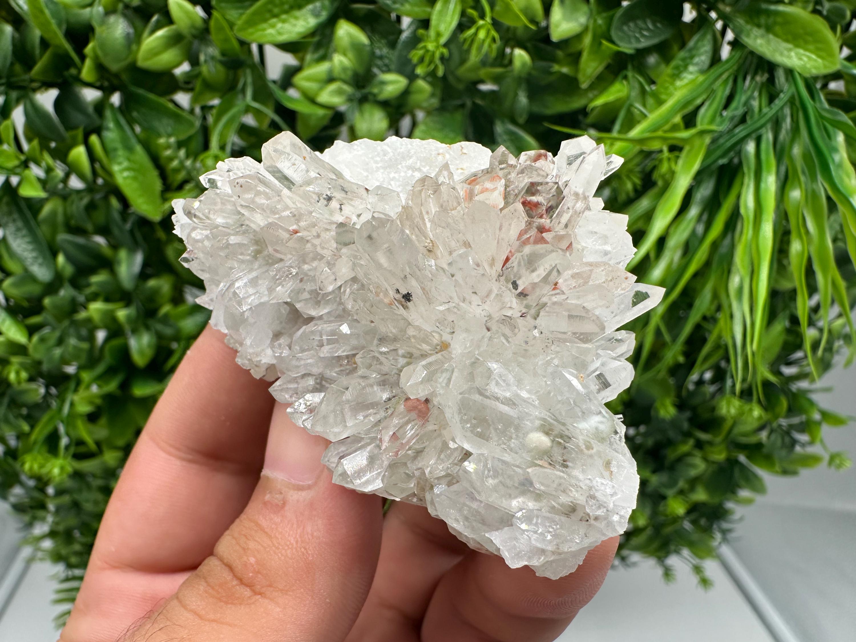 Quartz with Hematite & Iron Oxide: Collectible Mineral Specimen, Home Decor Stone