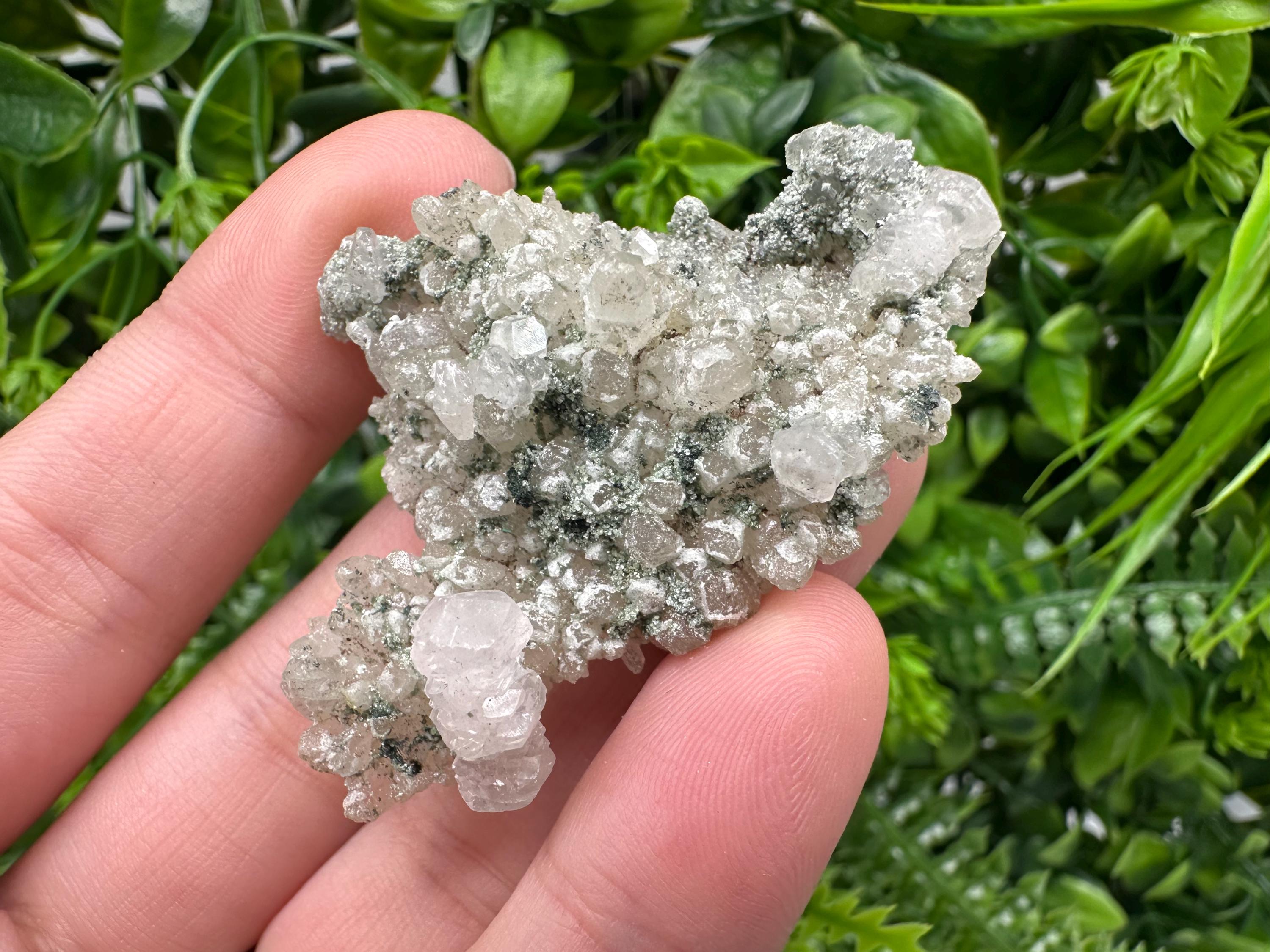 Transparent Quartz on Chlorite Matrix, Madan Bulgaria Mineral Specimen