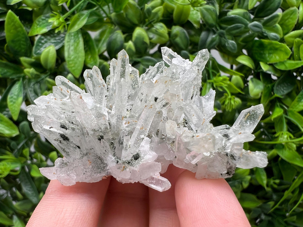 Lovely specimen Green Quartz inclusions Chlorite and Sphalerite/ Natural minerals/ Souvenir crystal gift minerals famous 9th September/Madan