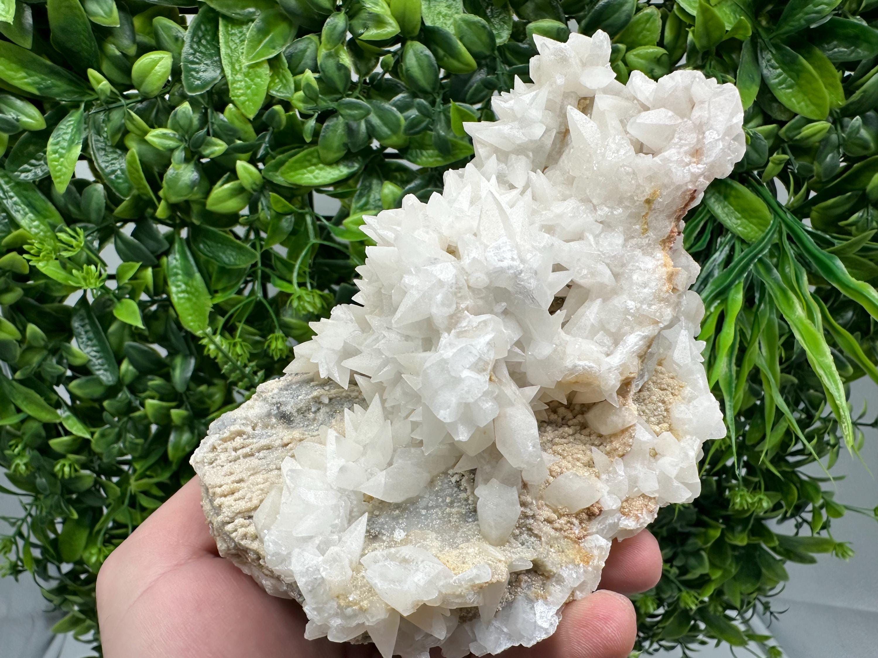 Calcite on Aragonite: Djurcovo Mine, Bulgaria Crystal