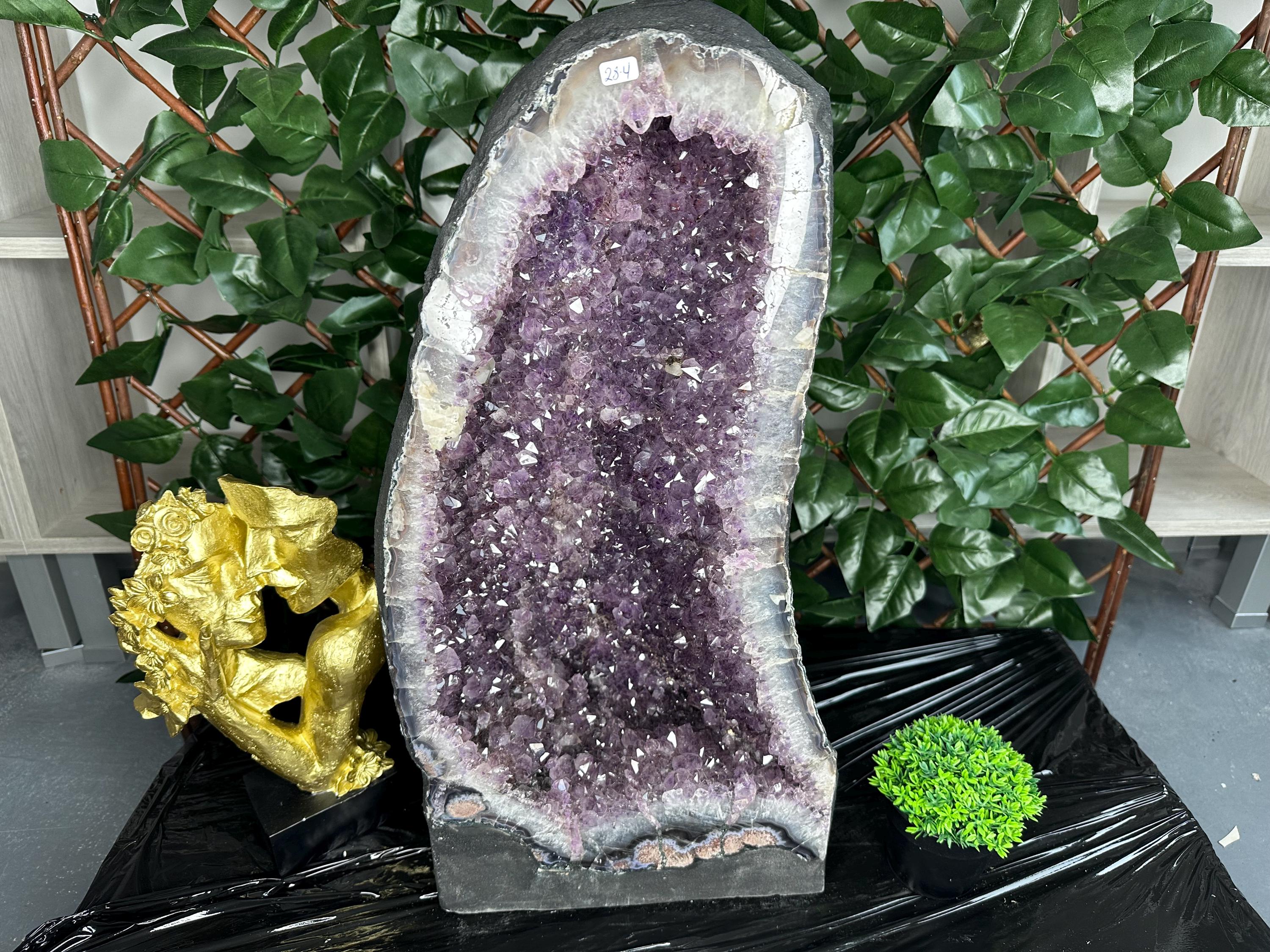 Large Amethyst Geode, Brazil Mineral Specimen, Purple Quartz