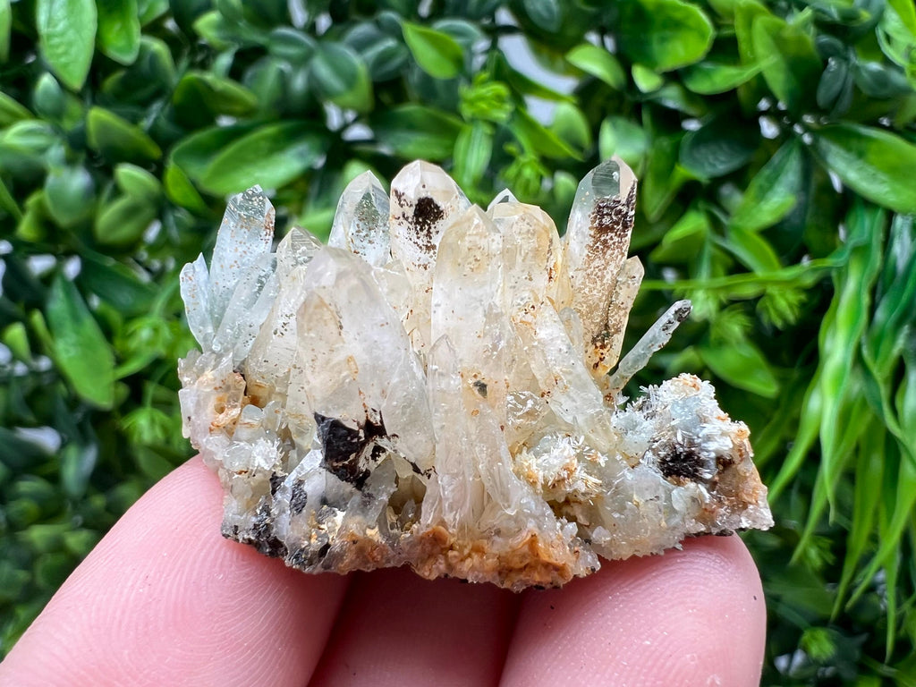 Bulgarian Quartz Mineral Specimen: Iron Oxide Limonite Inclusion