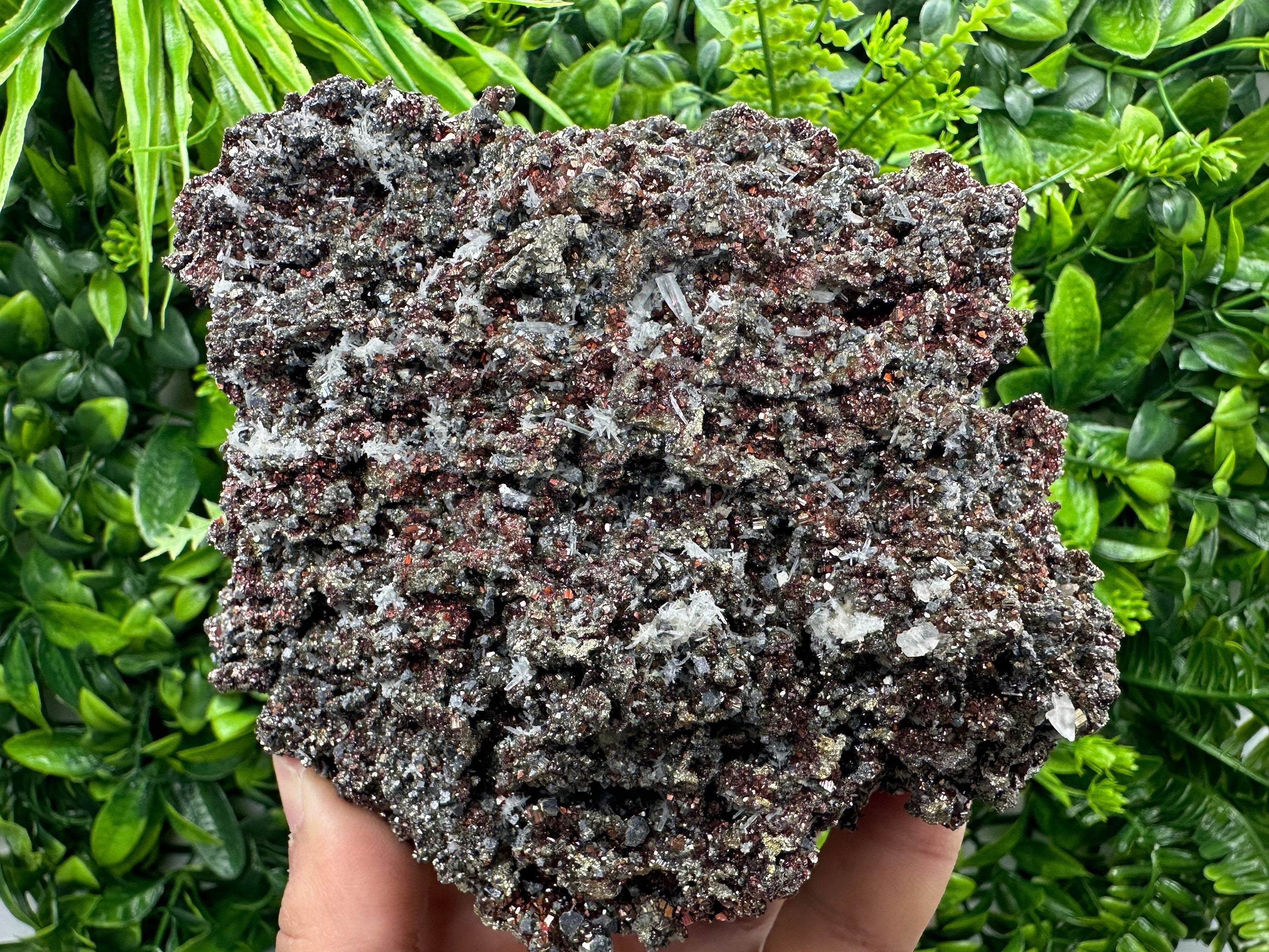 Red Pyrite with Galena and Quartz, Borieva Mine Mineral Specimen