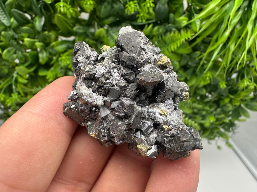 Pyrite Sphalerite Specimen, Golden Mineral Stone, Bulgaria Decor
