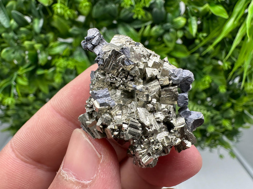 Golden Pyrite Cluster, Sphalerite Mineral Specimen, Bulgaria
