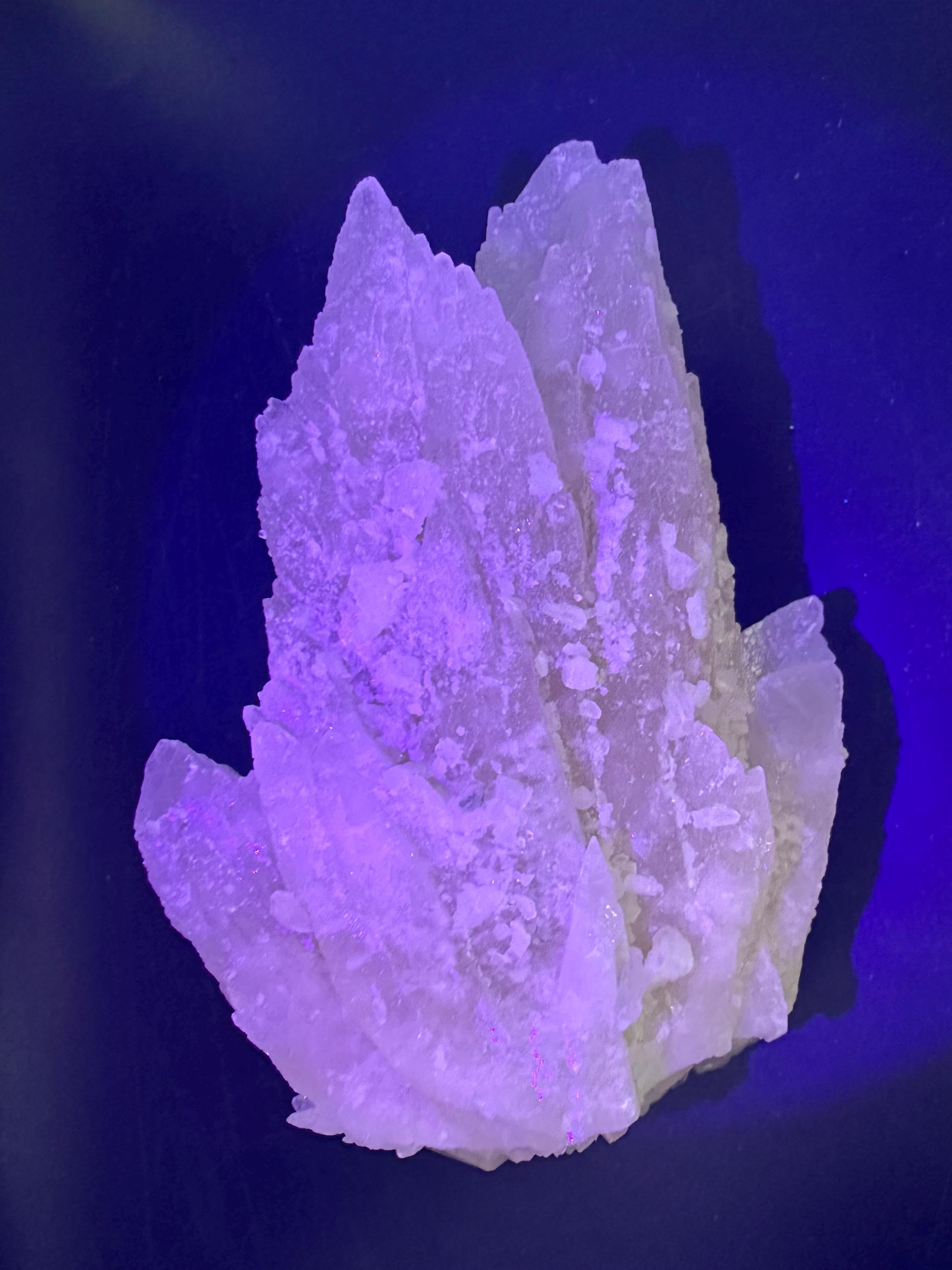 Calcite on Green Quartz: Rare Healing Crystal from Bulgaria
