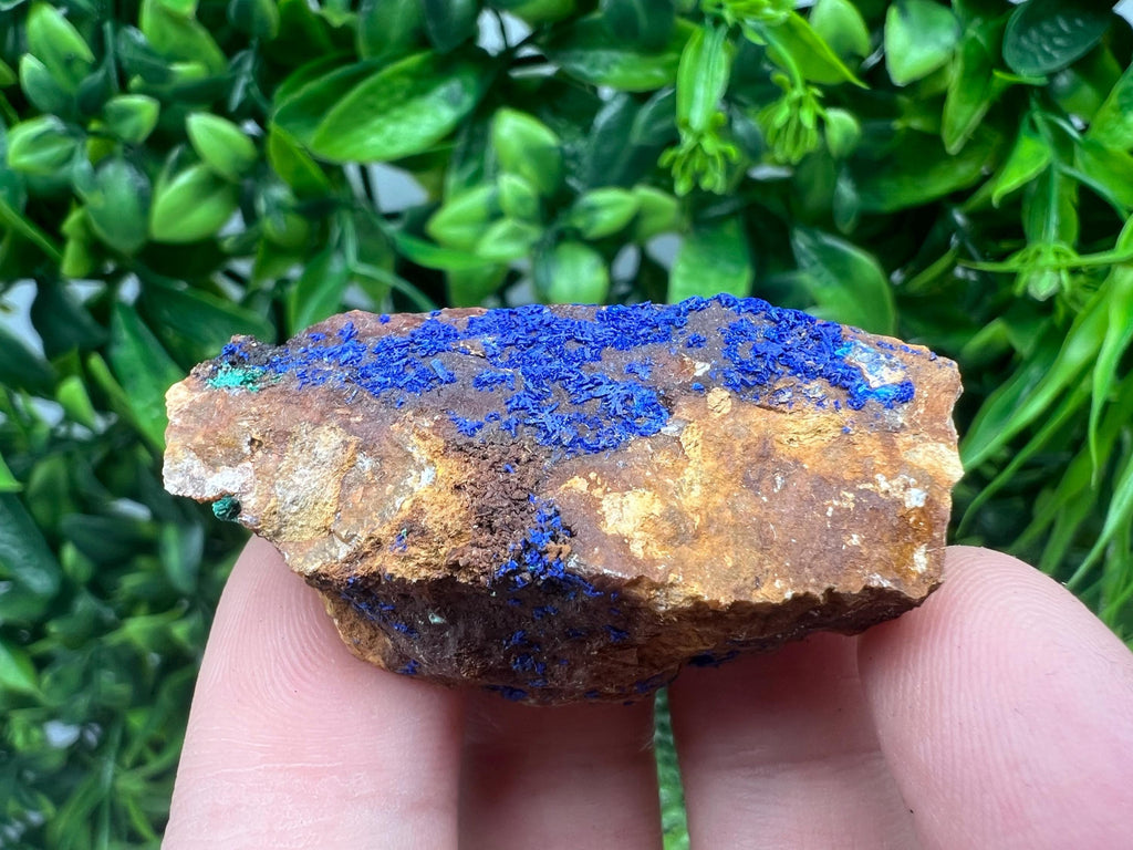 Azurite Malachite Mineral Specimen: Moroccan Blue-Green Crystal, Home Decor