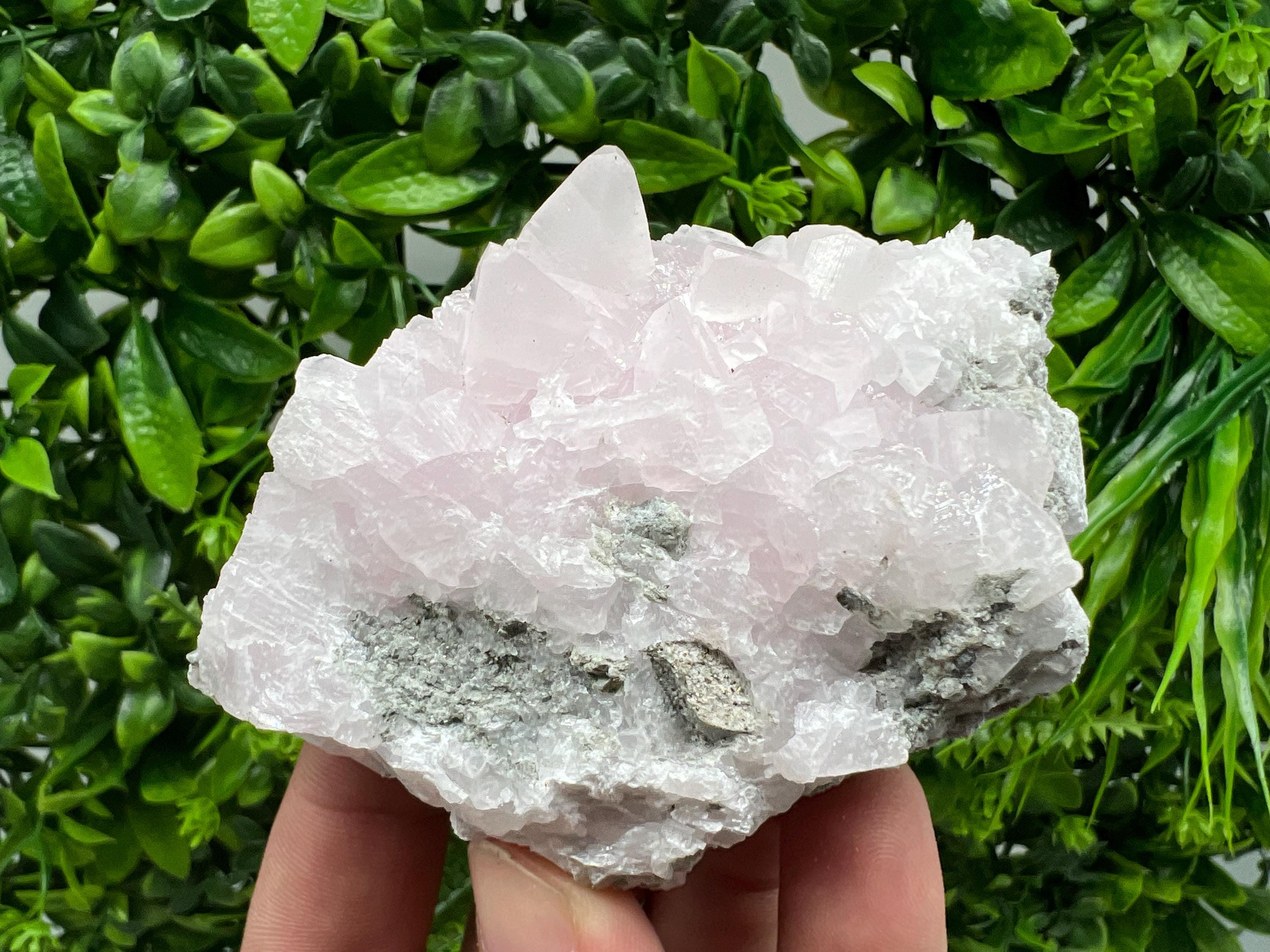 UV Reactive Mangano Calcite Crystal: Androvo Mine, Bulgaria