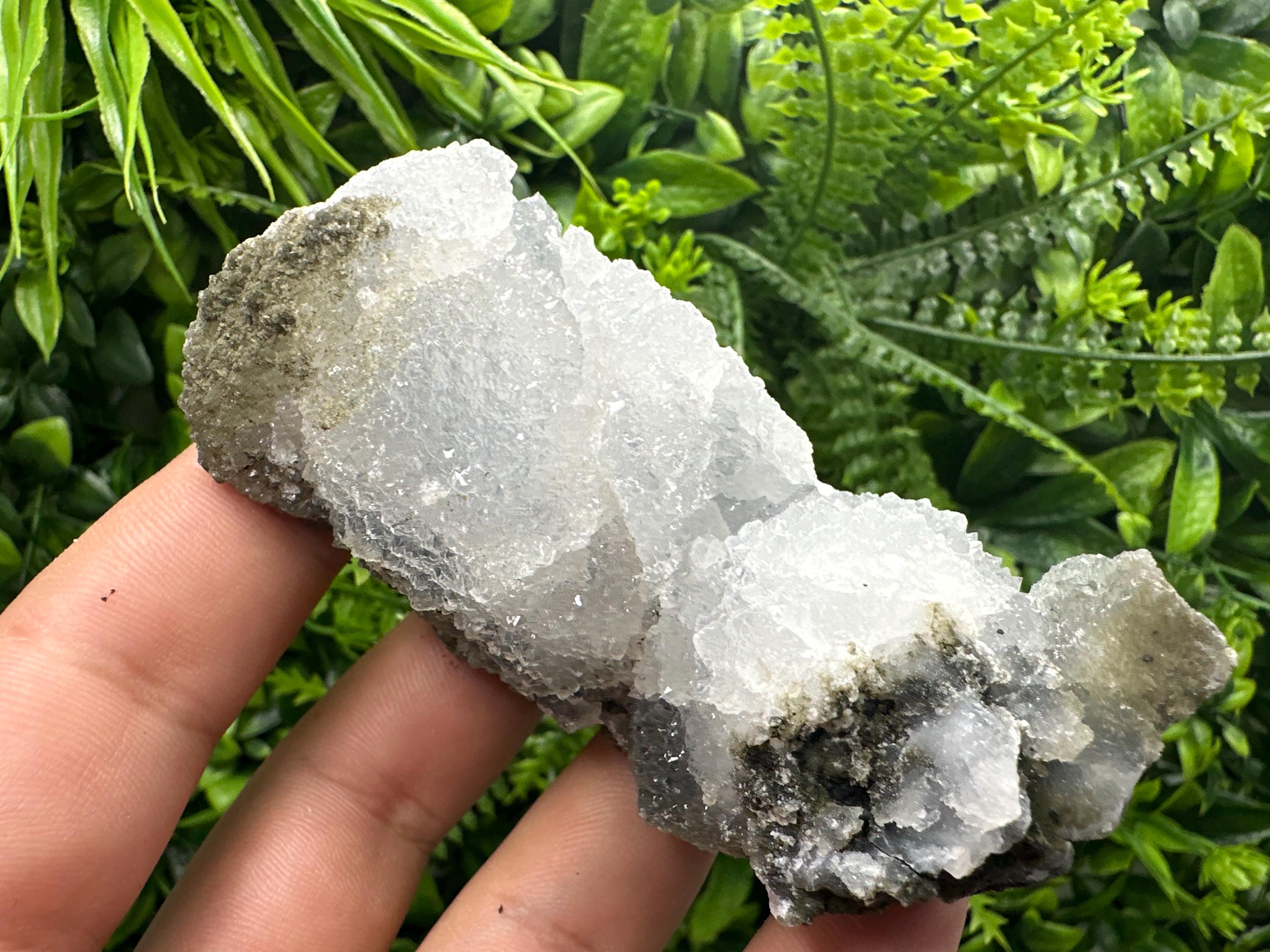 Natural Chalcedony Specimen: India Crystal Mineral, Home Decor