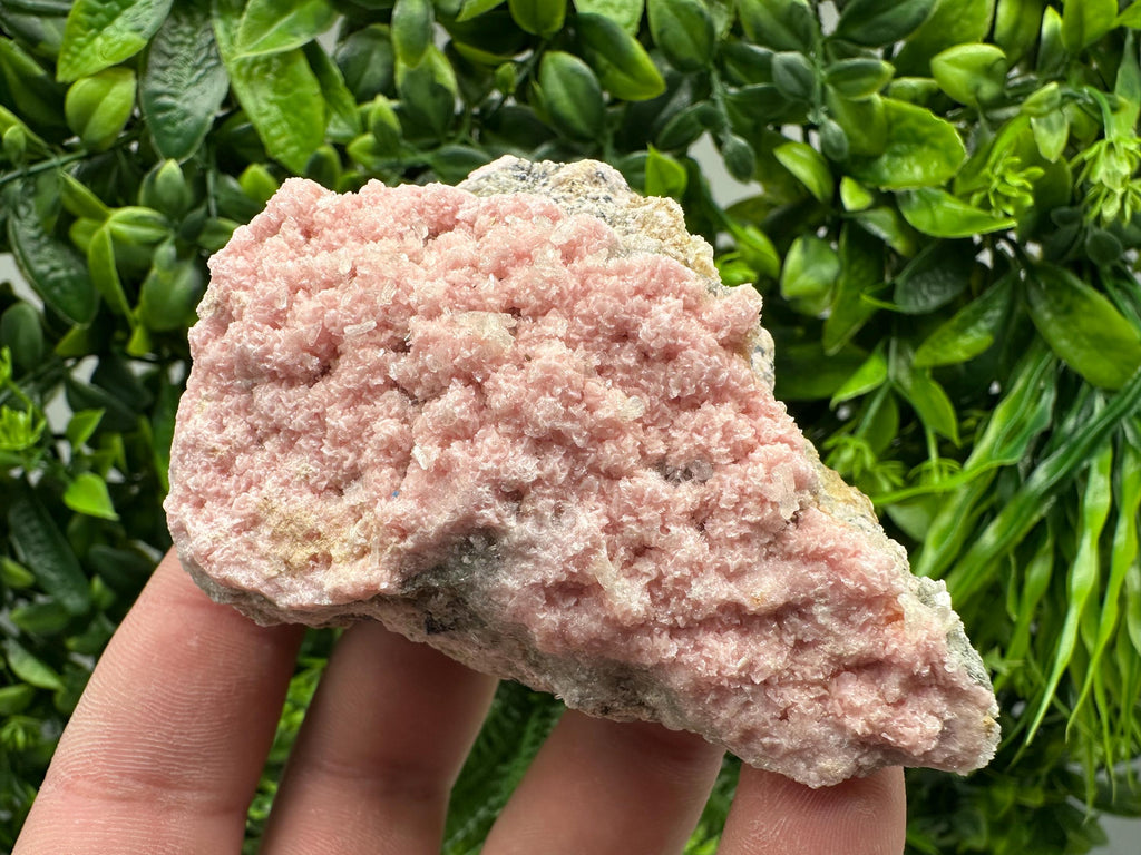 Rhodochrosite on Quartz, Starnica Mine, Bulgaria