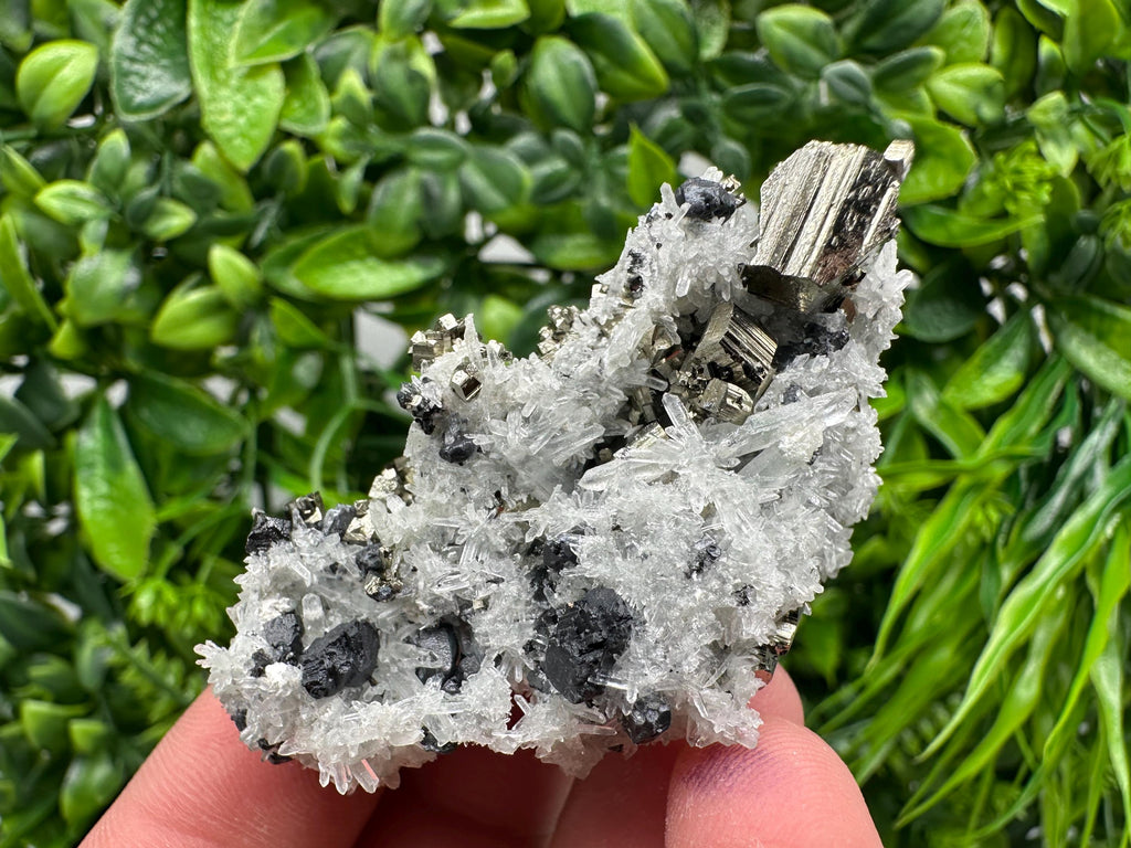 Pyrite Sphalerite Quartz Calcite Mineral Specimen, Madan Bulgaria