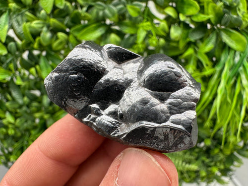 Botryoidal Black Hematite Specimen: Moroccan Crystal for Reiki Chakra