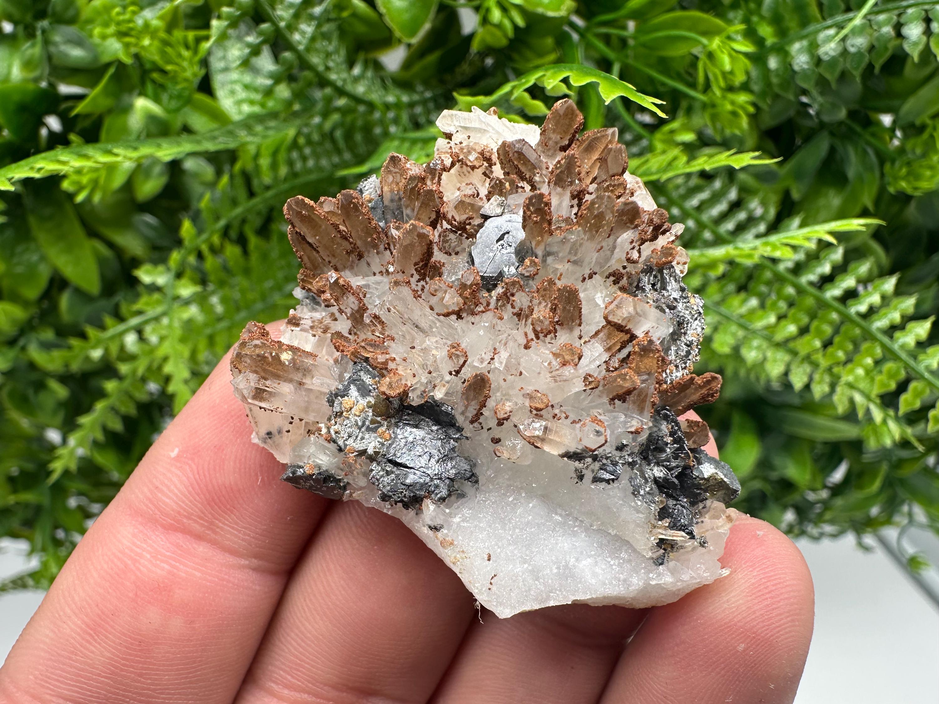 Quartz Sphalerite Siderite Specimen: Bulgaria Home Decor Stone