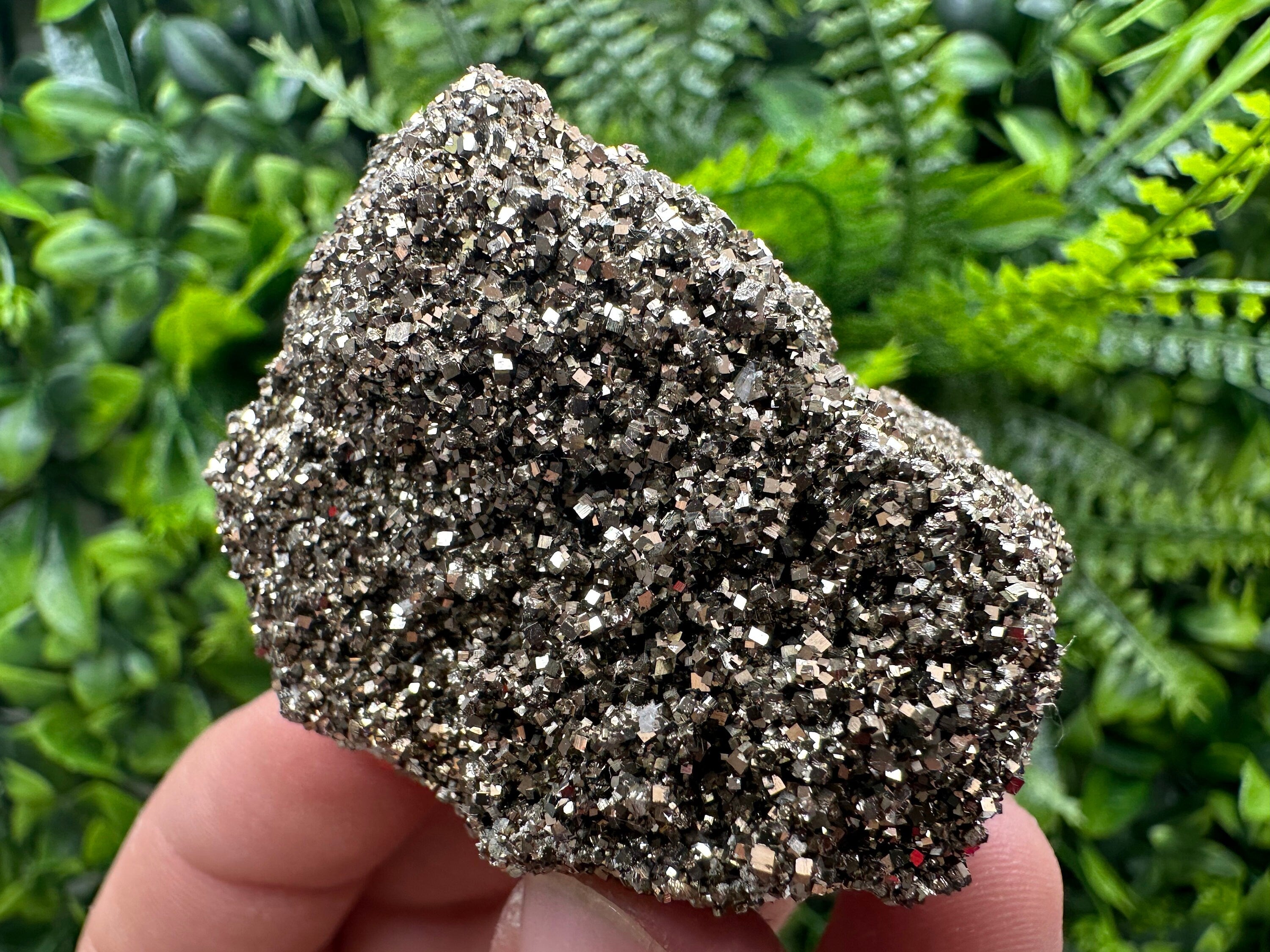 Rare Shiny Pyrite Crystal: Natural Fool's Gold Mineral Souvenir