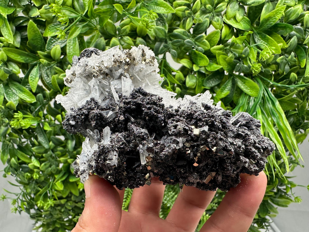 Wonderful Rainbow Pyrite whit Sphalerite and Quartz,from Borieva mine,Bulgaria,natural,collection mineral,home decor stone,rare crystal,gift