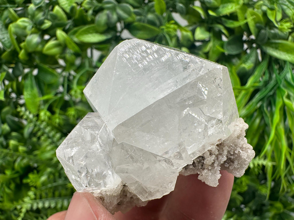 Apophyllite Stilbite on Chalcedony Specimen, India Crystal