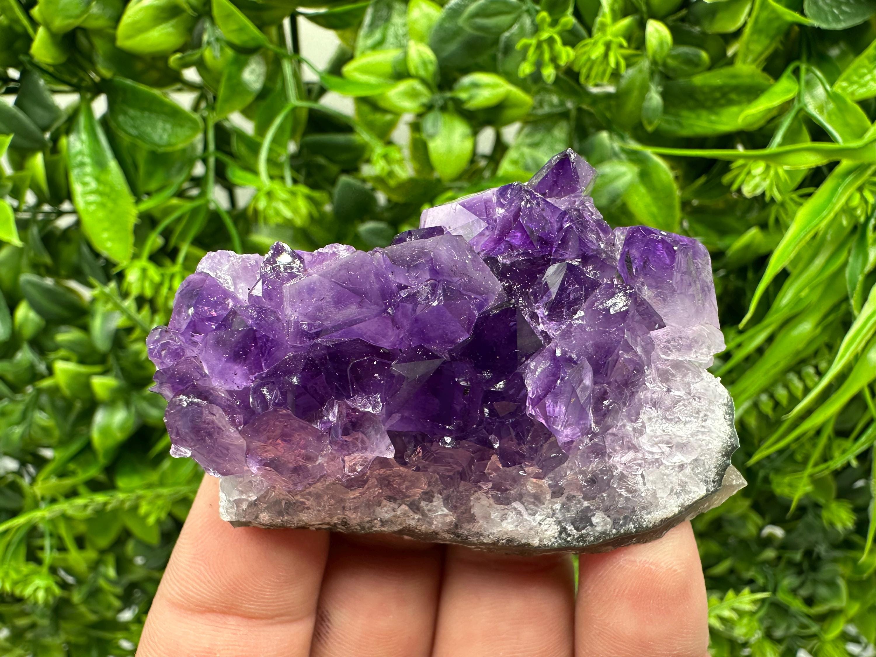 Uruguay Amethyst Cluster: Natural Purple Quartz Crystal, Home Decor