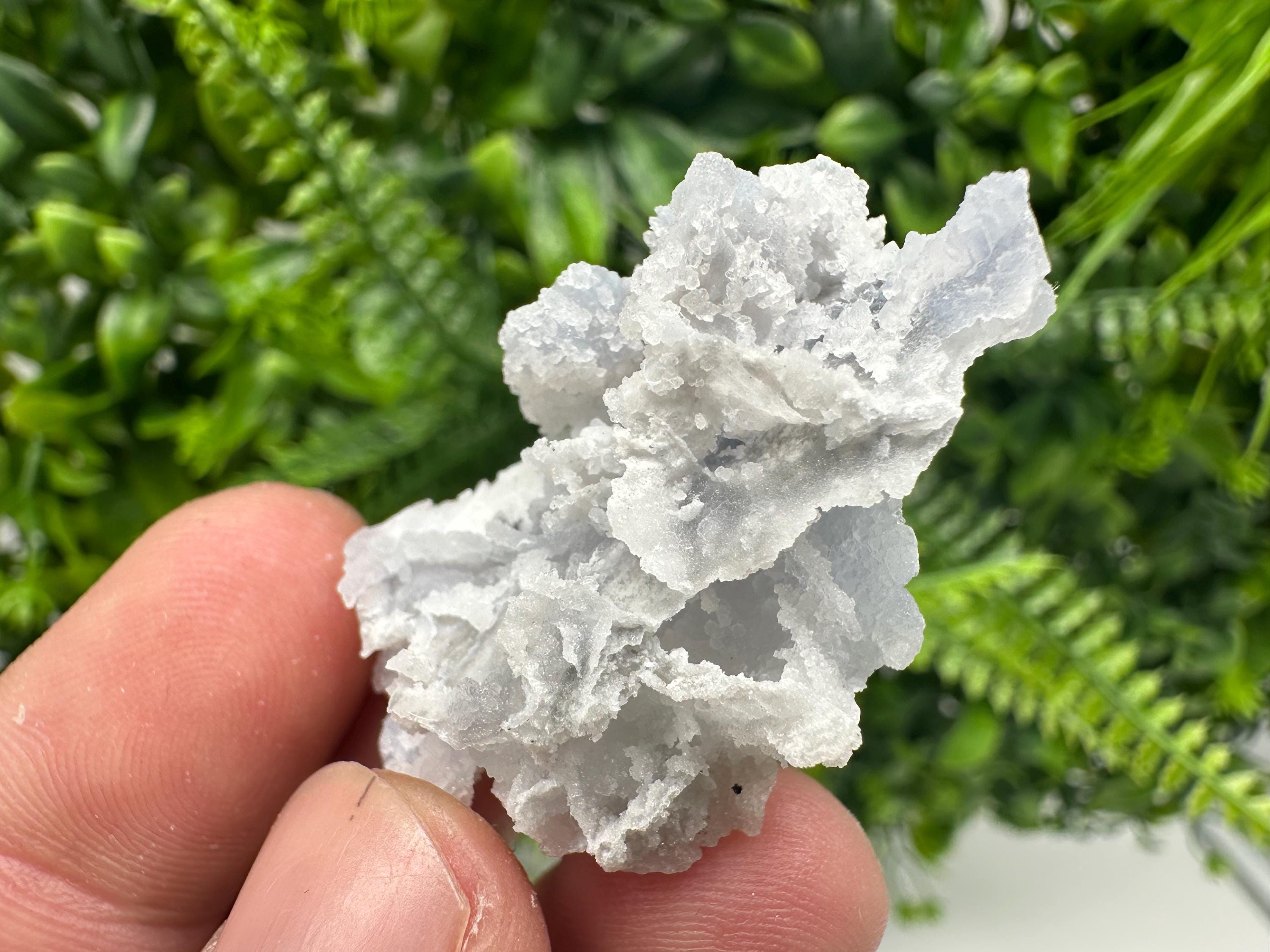 Rare Light Blue Chalcedony Specimen, Bulgarian Mineral Stone Decor