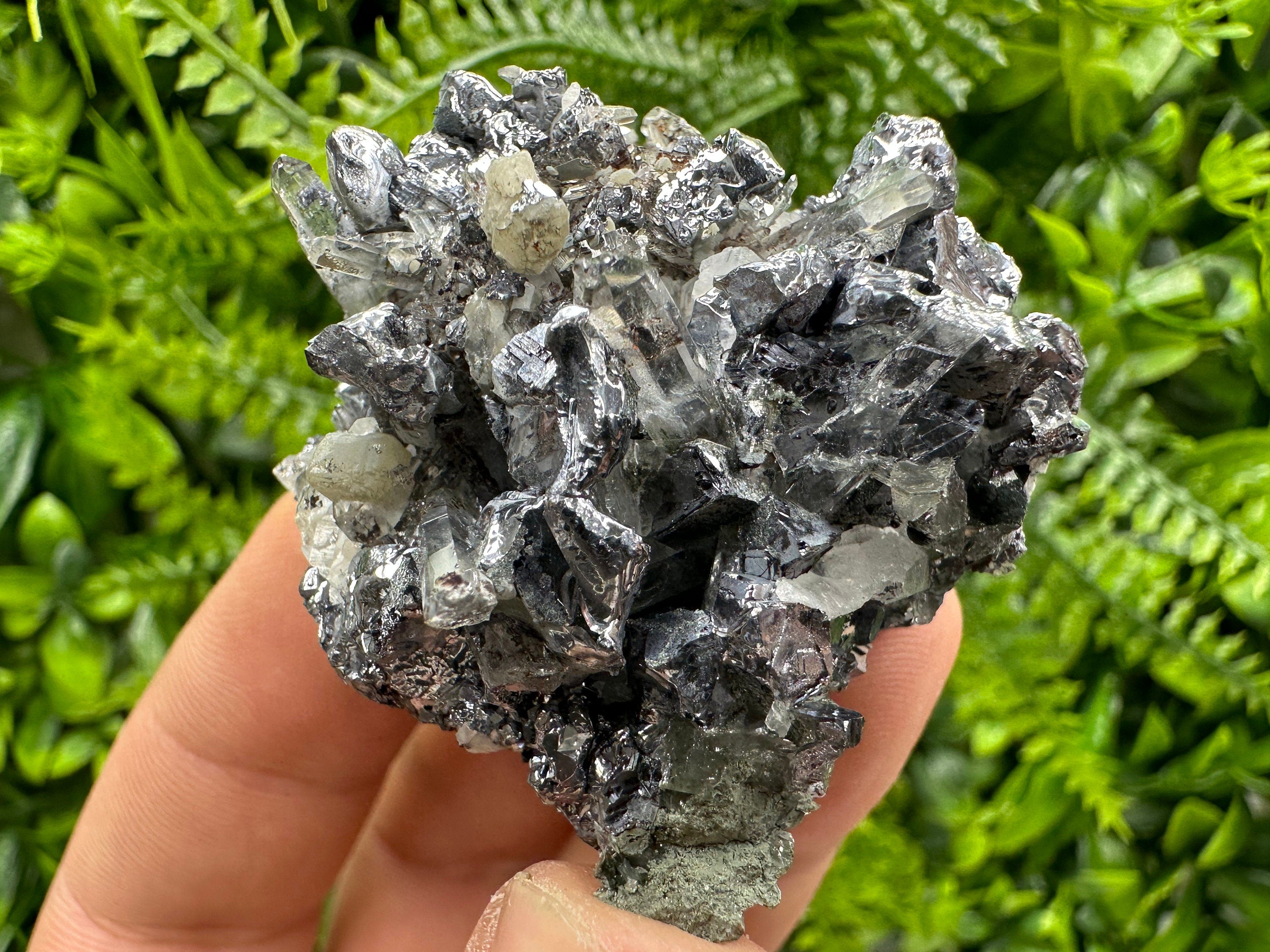 Galena with Quartz Crystal Cluster, Madan Bulgaria