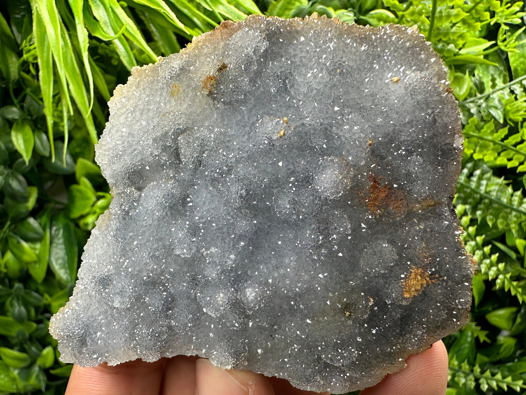 Blue Chalcedony Quartz with Chlorite, Natural Mineral Stone Decor
