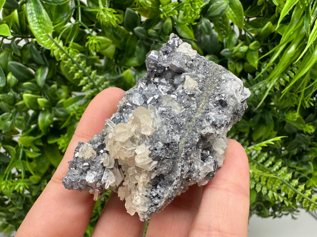 Galena Spinel with Quartz and Calcite, Borieva Mine Mineral Specimen