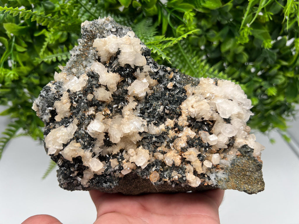 Wonderful Calcite on Quartz white Sphalerite, from Borieva mine,Bulgaria,natural,collection mineral specimen,Home decor crystal,gift,healing