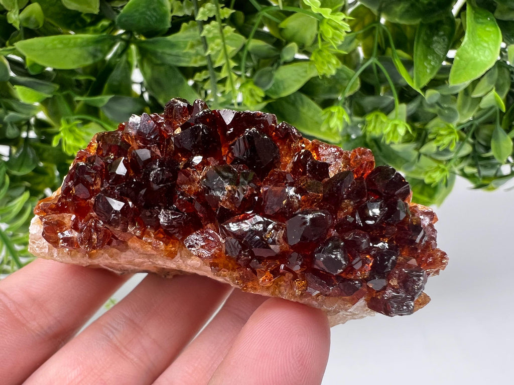 Citrine Crystal Cluster with Hematite Inclusions, Brazil Mineral Stone