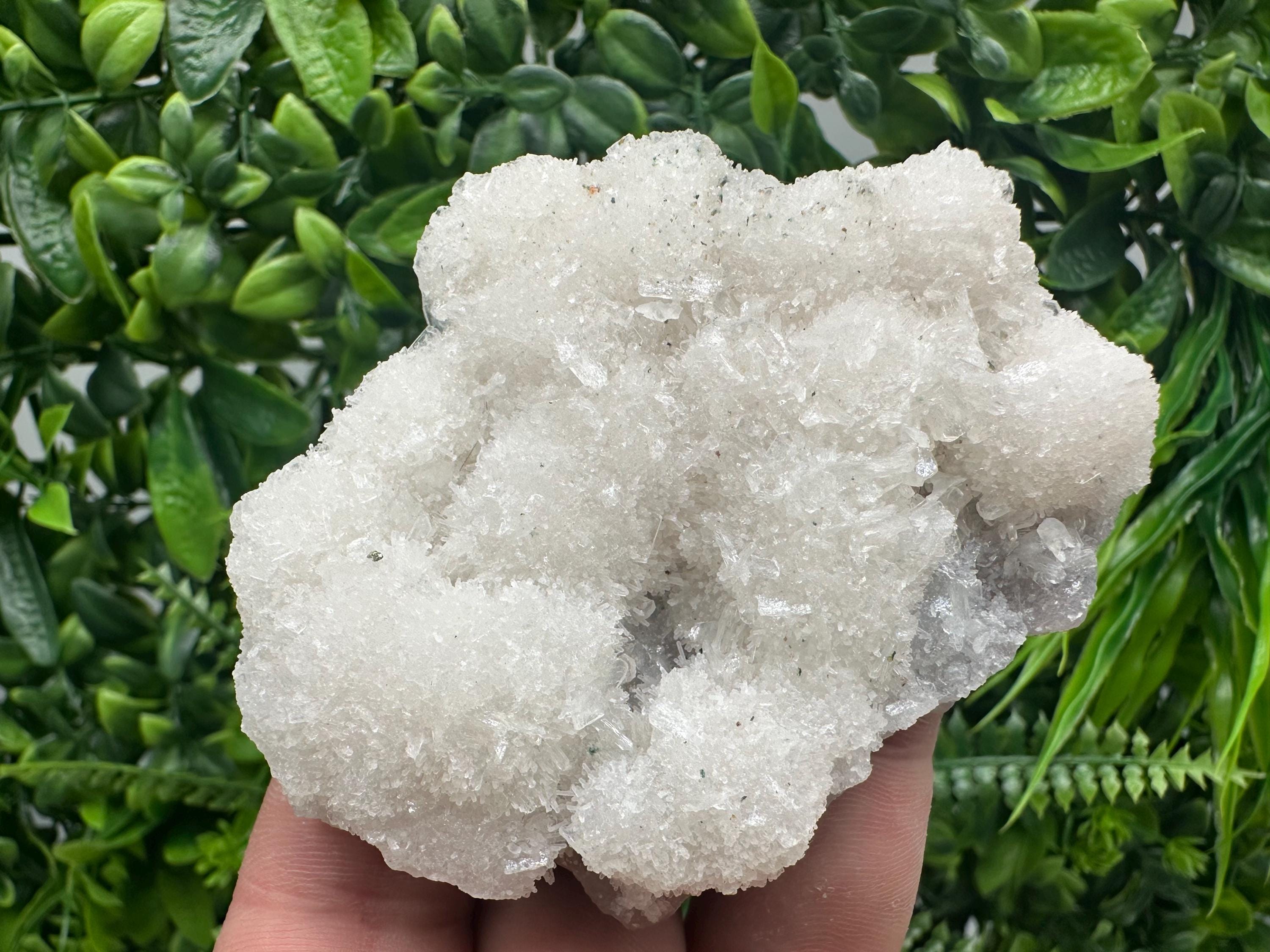 Apophyllite Stilbite on Chalcedony, India Mineral Specimen