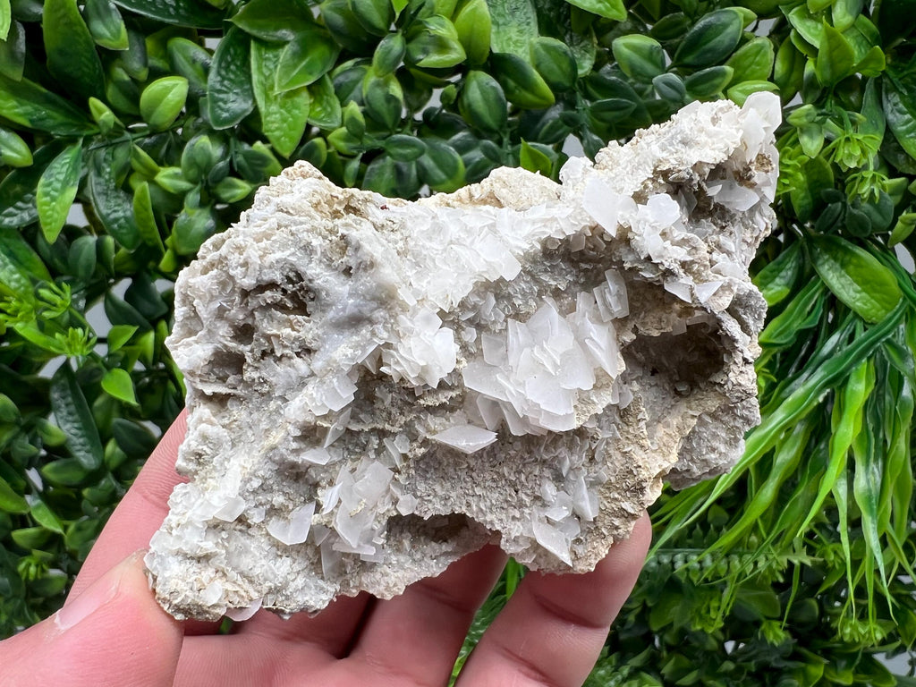 Calcite on Chalcedony, Bulgarian Mineral Specimen, Home Decor Stone