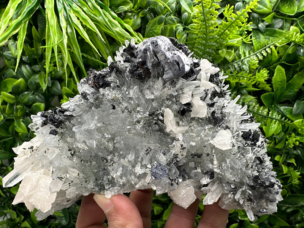 Galena Sphalerite Calcite on Quartz, Borieva Mine Bulgaria