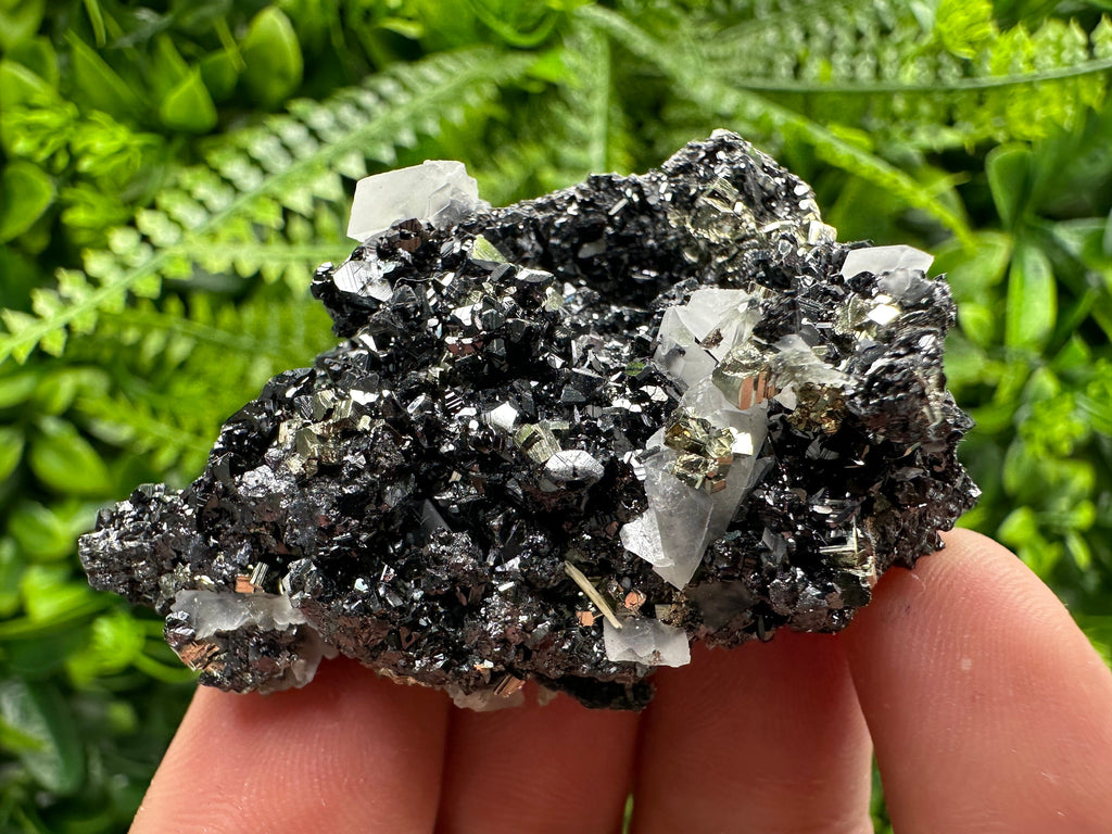 Pyrite Sphalerite Quartz Calcite Specimen: Borieva Mine Mineral Decor