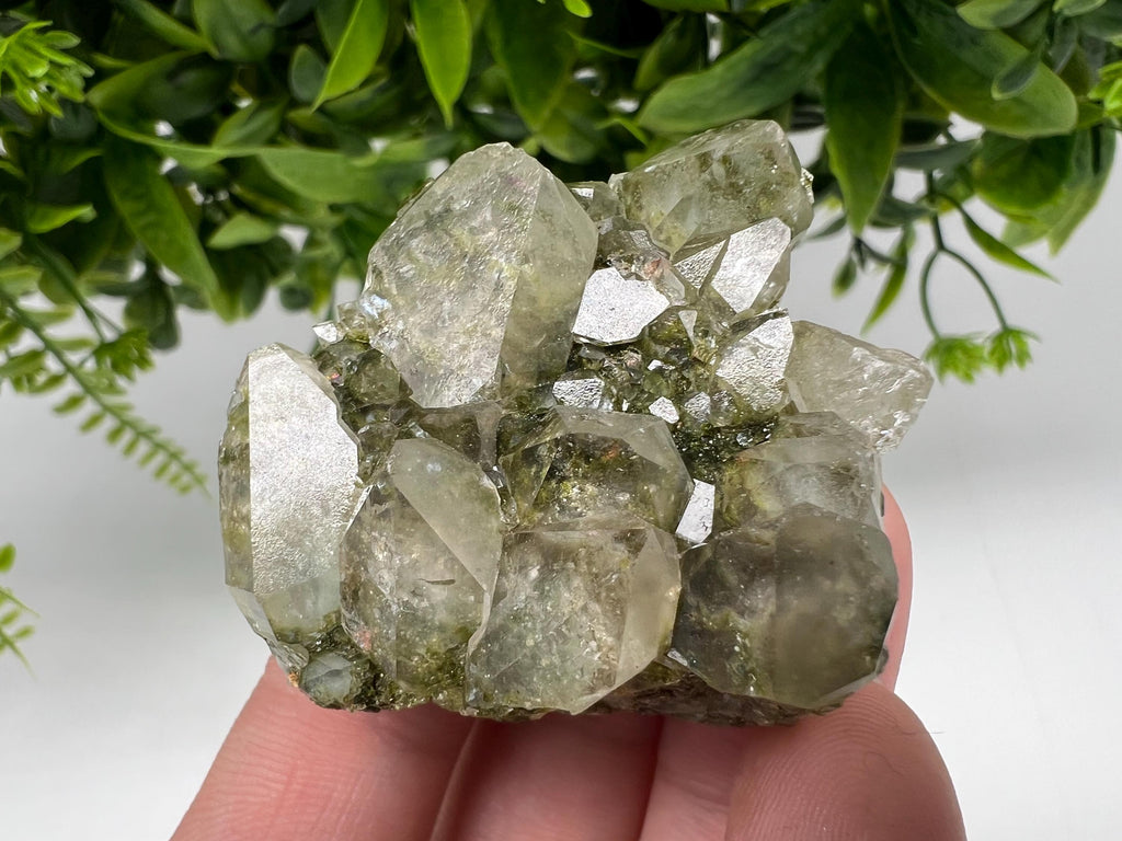 Sparkly Green Epidote with Quartz Crystals – Eastern Anatolian Mineral