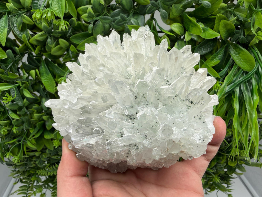 Transparent Quartz on Chlorite Matrix Mineral Specimen, Borieva Mine Bulgaria