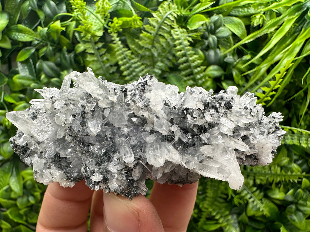 Quartz with Calcite and Chlorite: Natural Crystal Souvenir