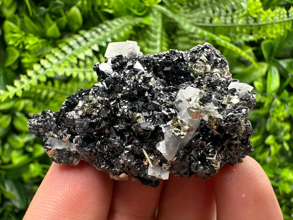 Pyrite Sphalerite Quartz Calcite Specimen: Borieva Mine Mineral Decor