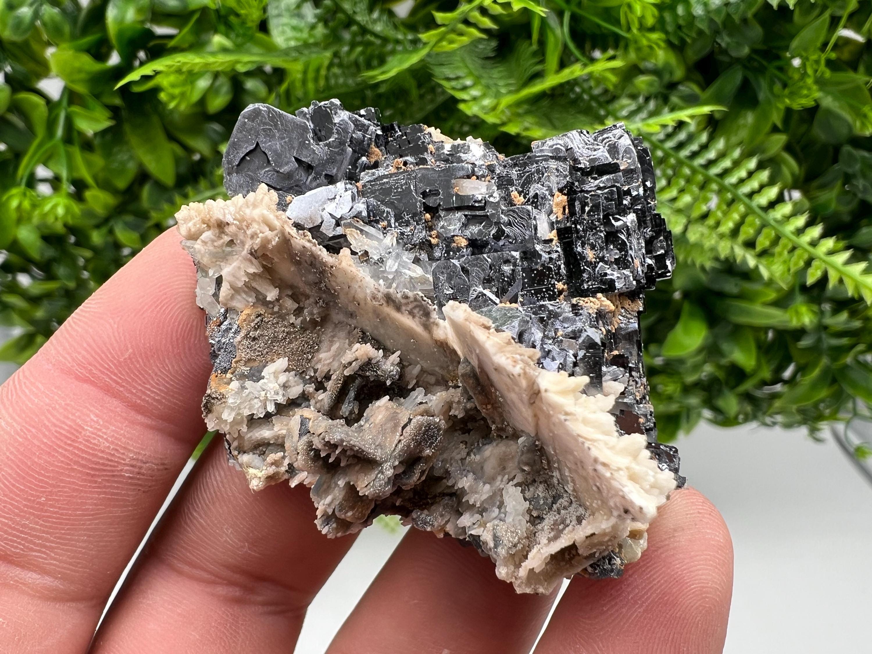 Aesthetic Natural shiny Galena whit Siderite and Quartz from 9 th September mine,Bulgaria,collection specimen,rare galena,Galena cluster