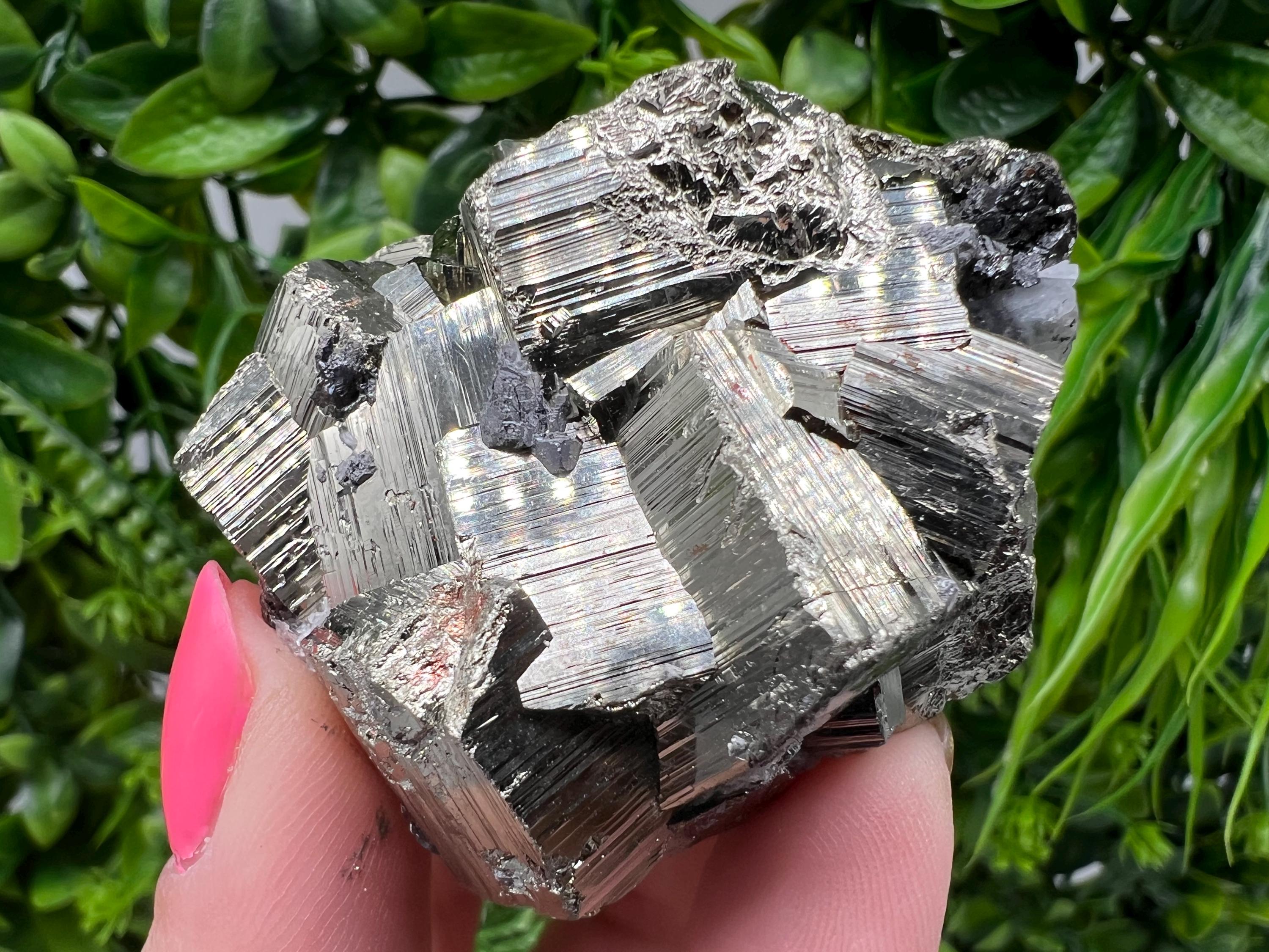 Rare Pyrite Crystal Cluster: Natural Mineral Specimen, Bulgaria