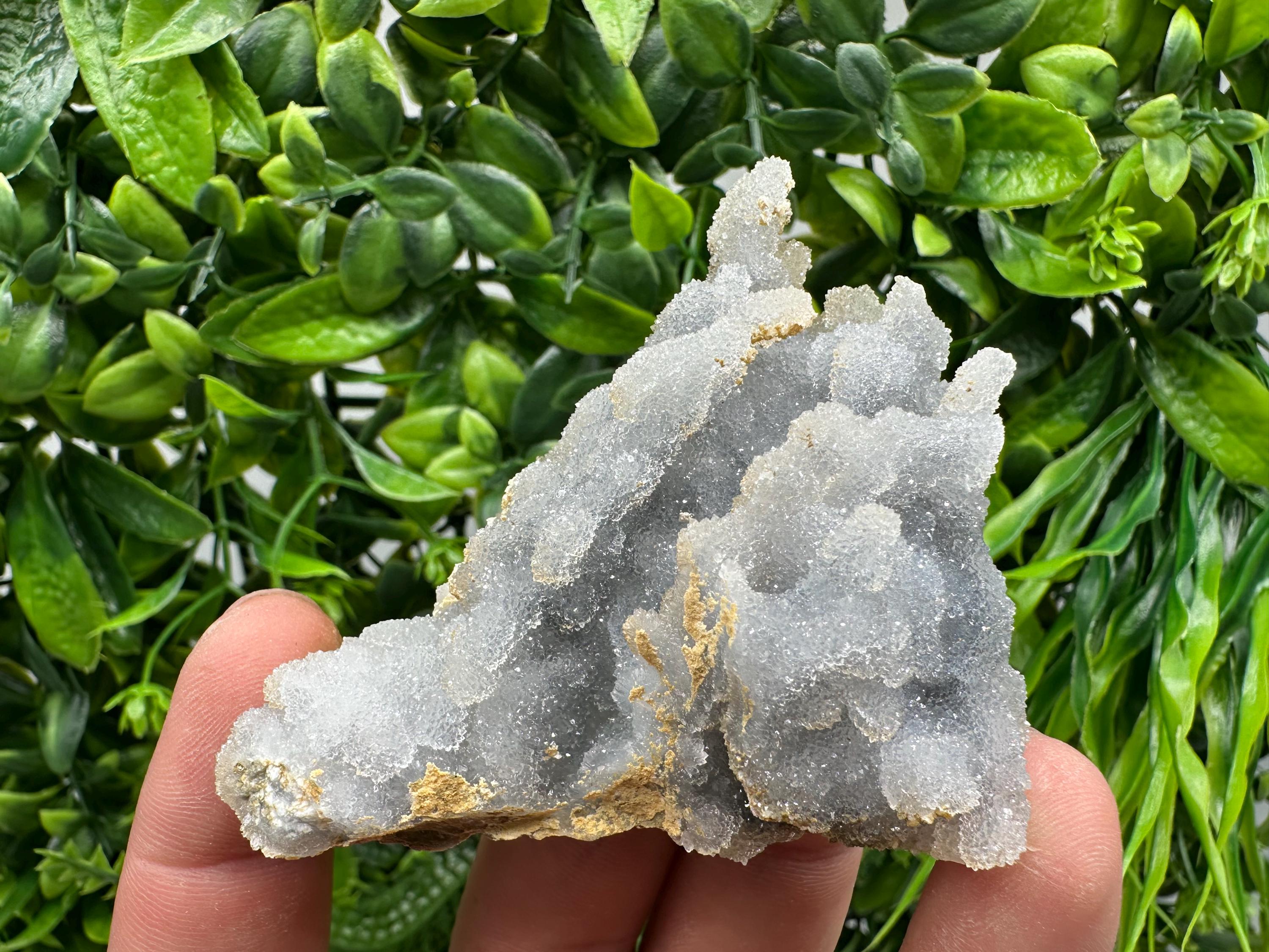 Blue Chalcedony Quartz with Chlorite Inclusions: Krushev Dol Bulgaria