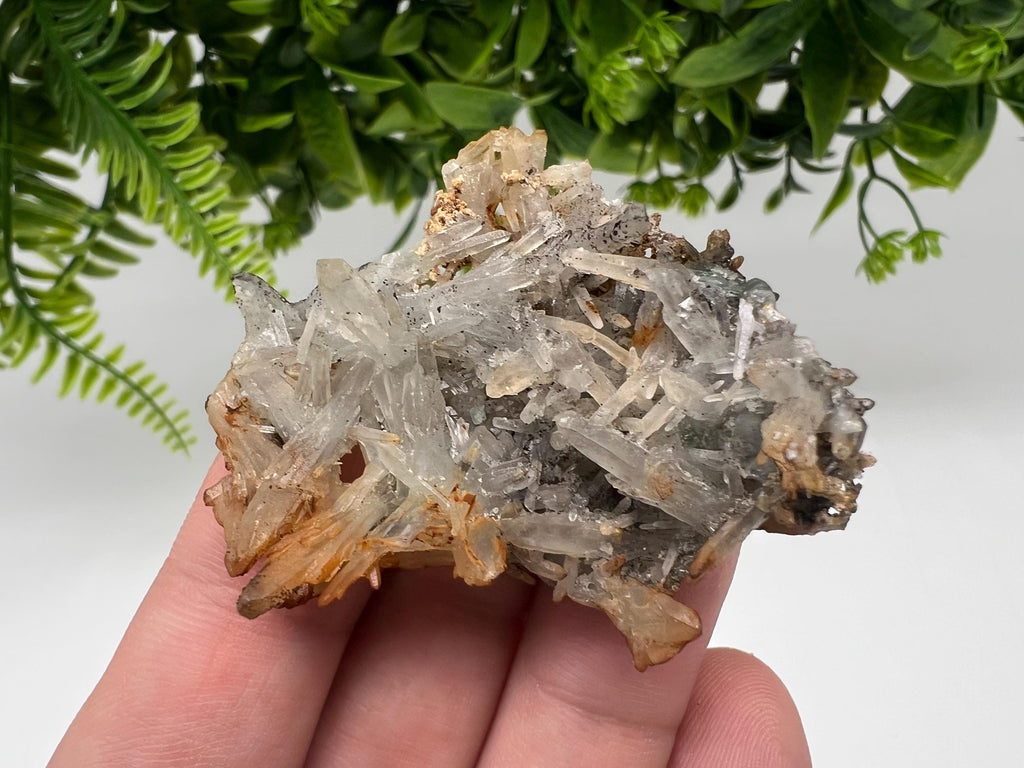 Bulgarian Quartz Mineral Specimen: Iron Oxide Limonite Inclusion