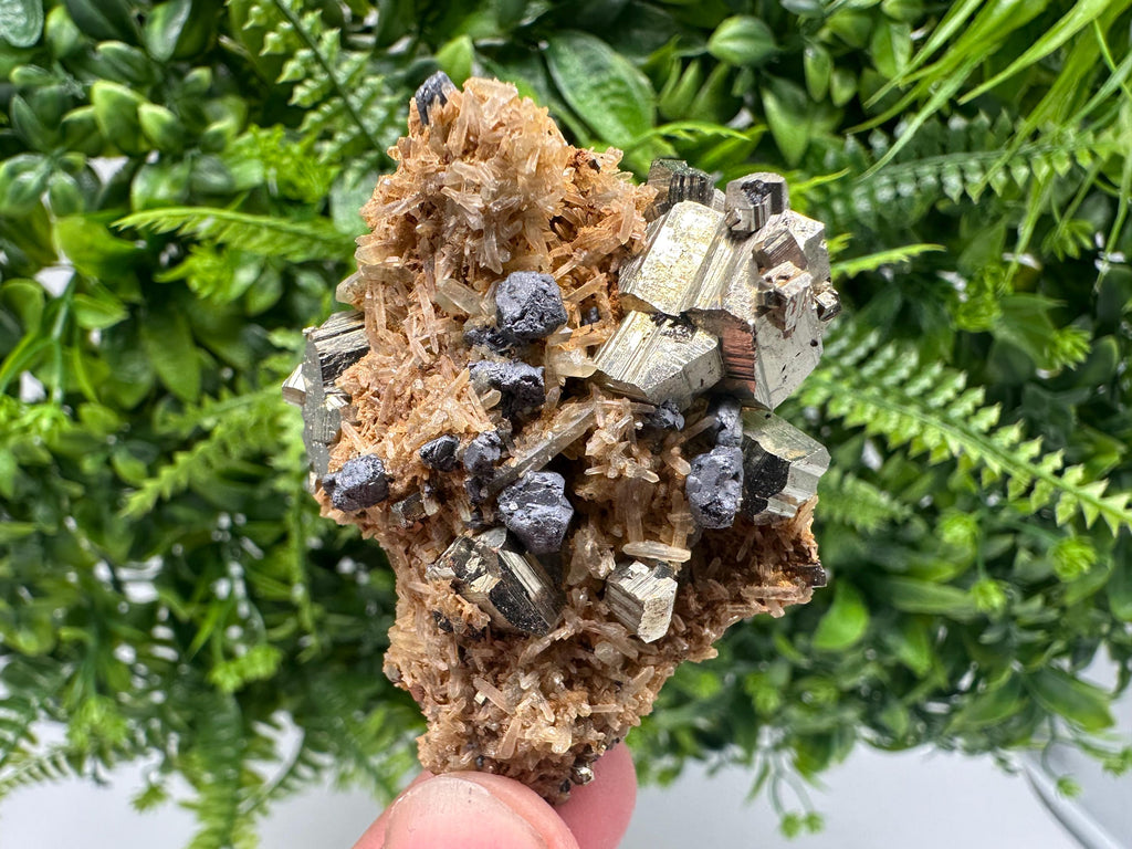 Galena Pyrite Quartz Mineral Specimen: Borieva Mine, Bulgaria