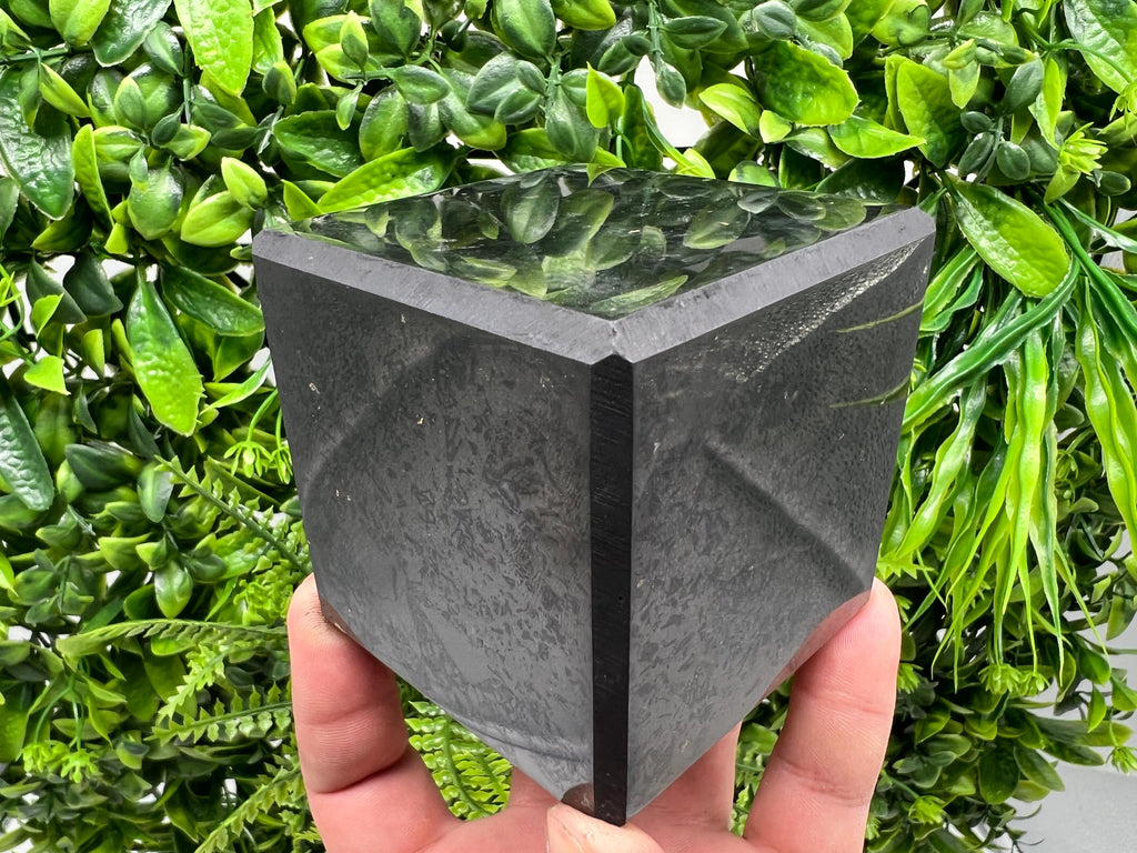 7cm Shungite Cube: Polished EMF Protection Crystal