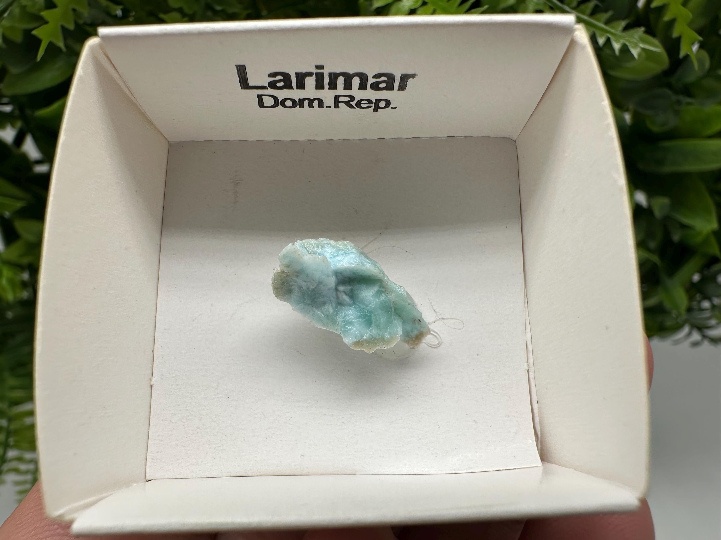 Rare Raw Larimar Specimen: Dominican Republic Crystal BOX 4/4 cm