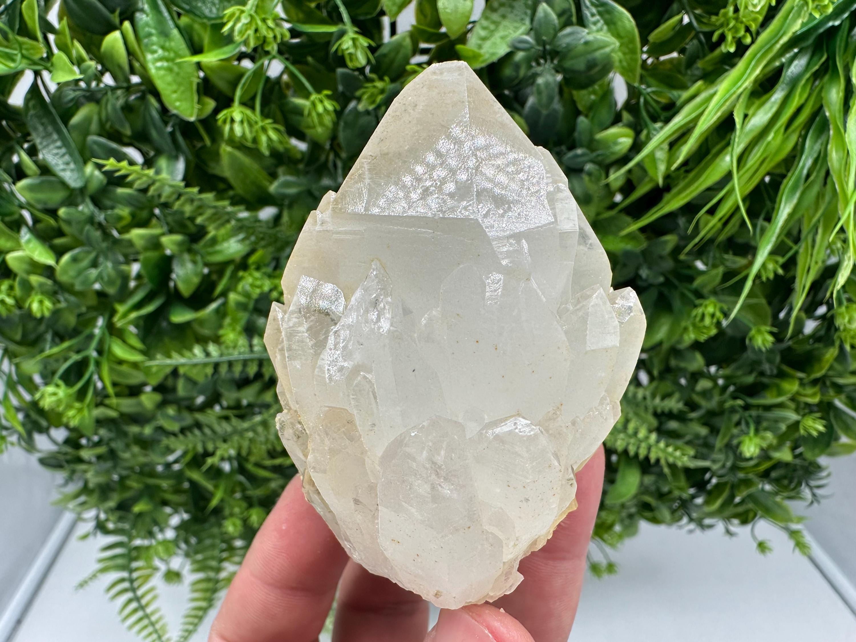 Limonite Quartz Crystal Cluster: Iron Oxide Mineral Specimen