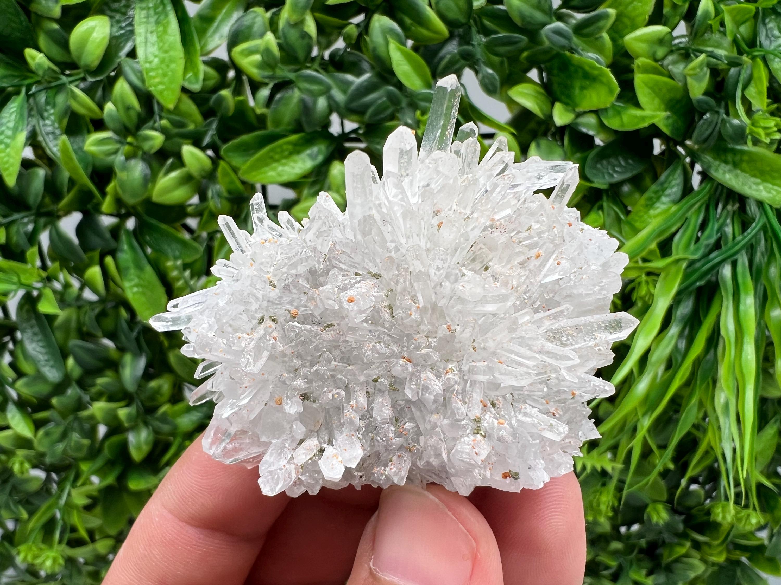 Wonderful Transparent Quartz on Chlorite Matrix,From Borieva mine,Madan,Bulgaria,Quartz,Quartz crystal,mineral specimen,collection quartz