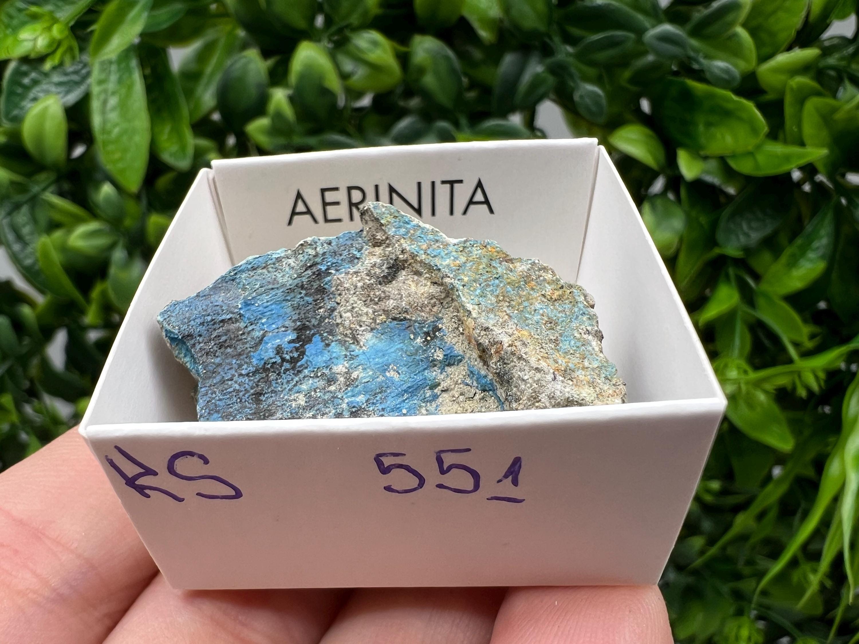 Rare Raw Aerinite Mineral Specimen: Collection Crystal from Lleida, Spain (4/3.5 CM)
