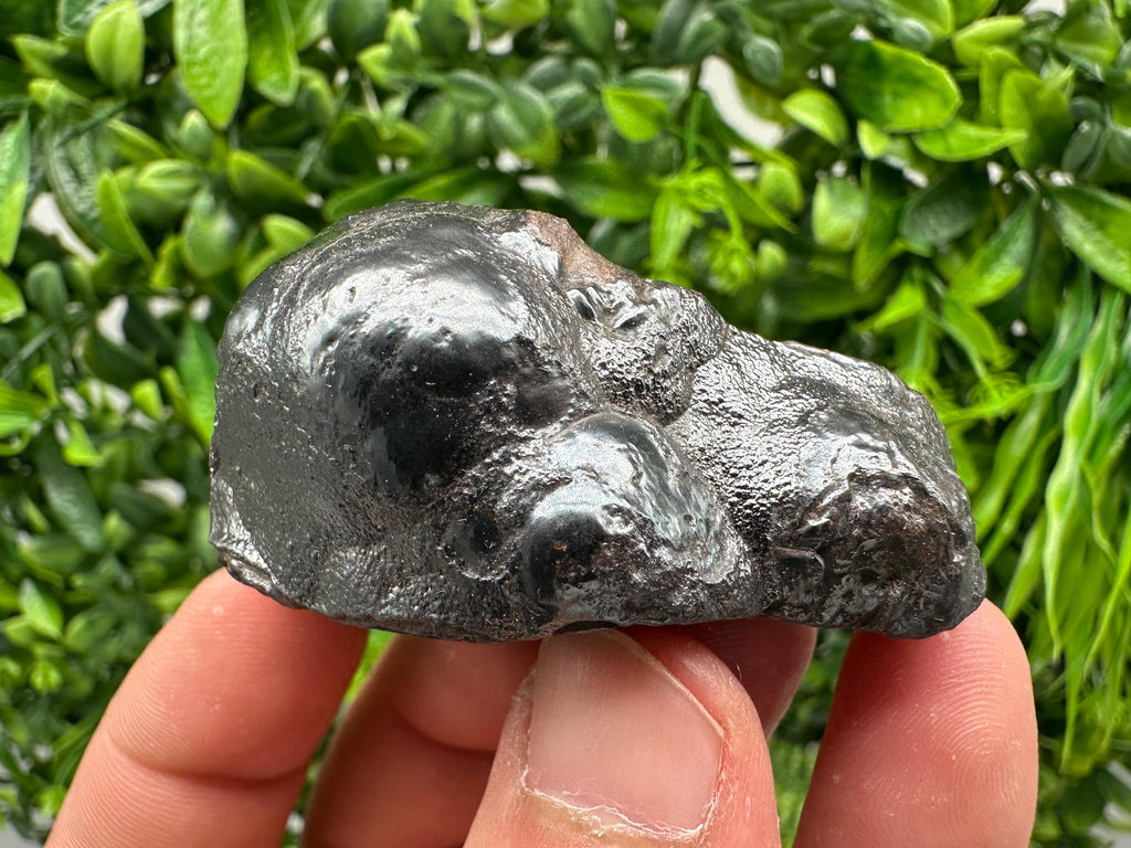 Botryoidal Black Hematite Specimen: Moroccan Crystal for Reiki Chakra