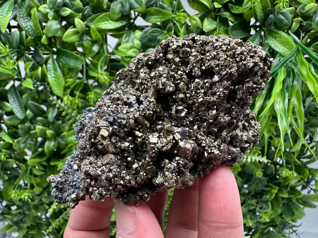 Rainbow Pyrite with Calcite, Natural Mineral Souvenir, Bulgaria