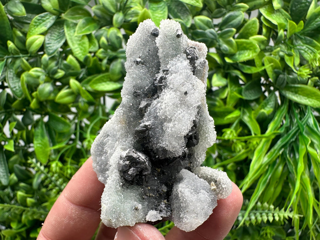 Sphalerite on Green Chalcedony, Krushev Dol Mineral Specimen