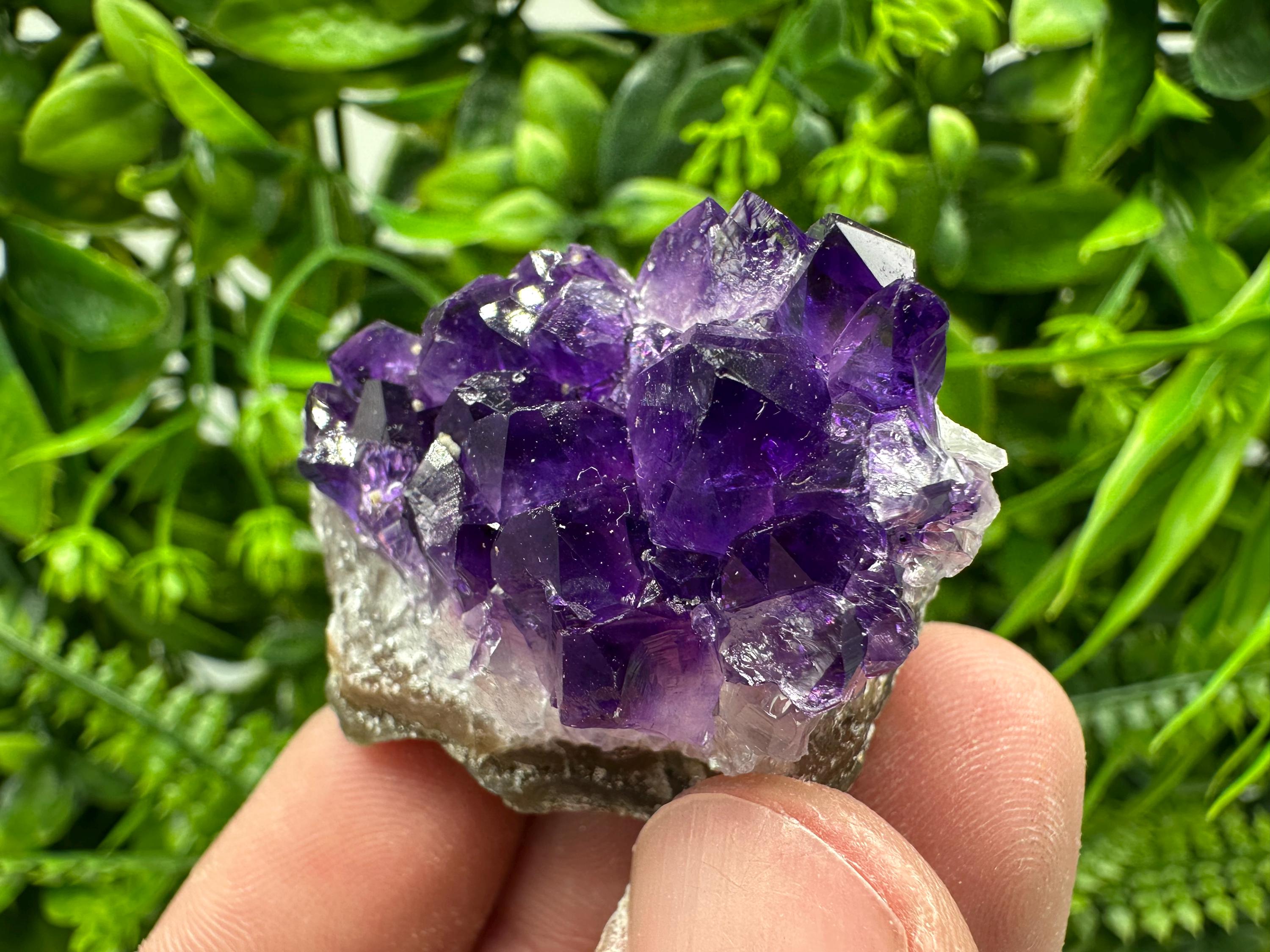 Uruguay Amethyst Cluster: Natural Purple Quartz Crystal, Home Decor